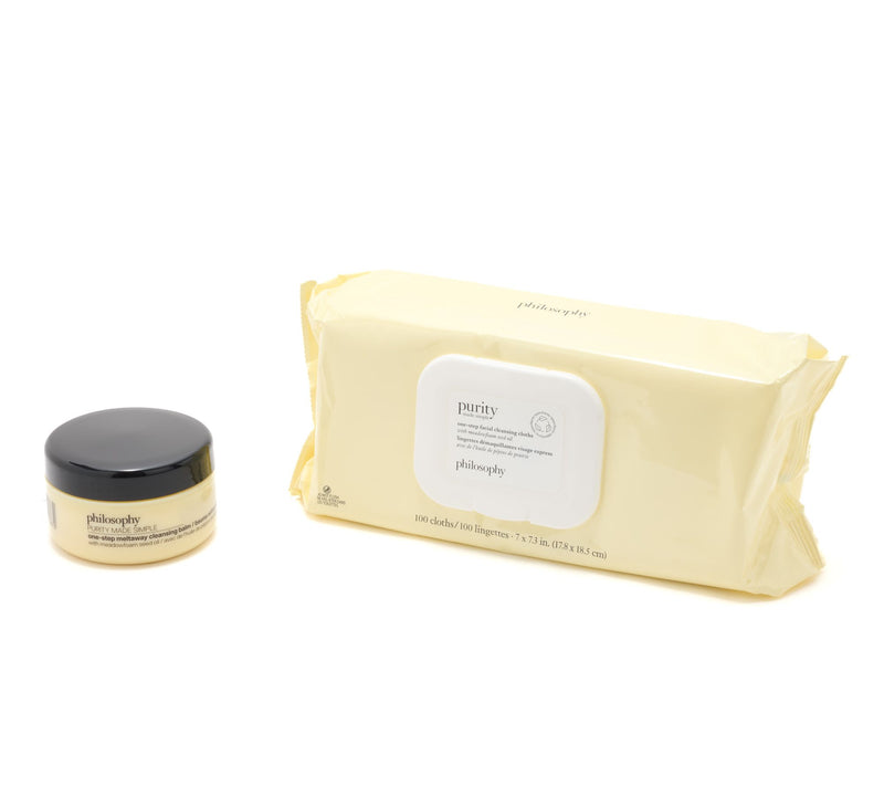 philosophy 3.3oz purity meltaway balm cleanser and 100ct cloths — Main view