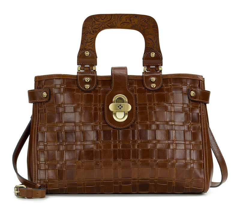 Patricia Nash Sancia Woven Satchel - Vintage Distressed — View 7