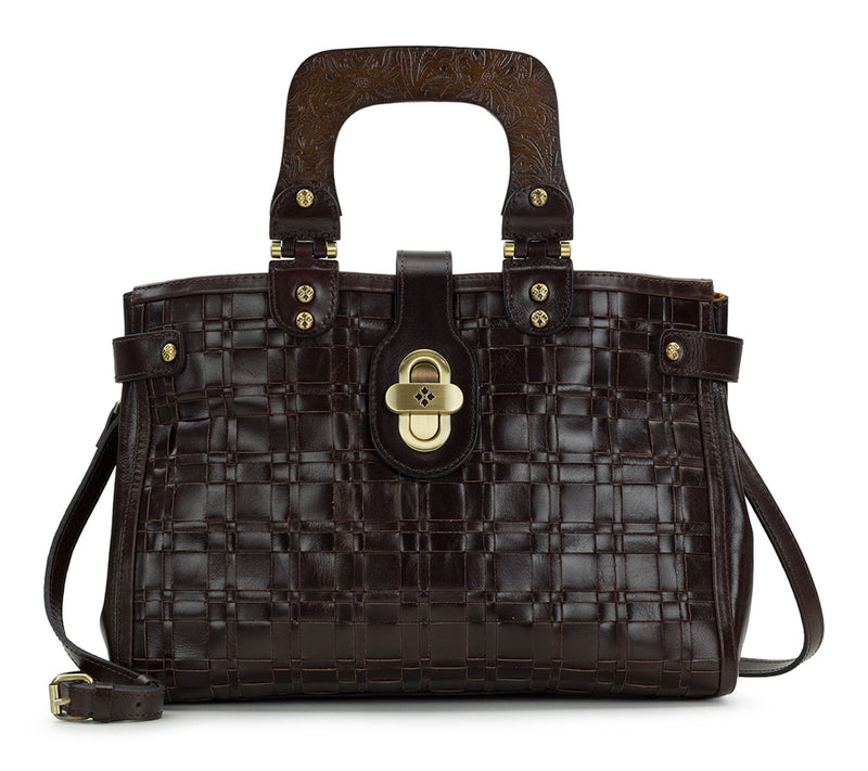 Patricia Nash Sancia Woven Satchel - Vintage Distressed — View 8