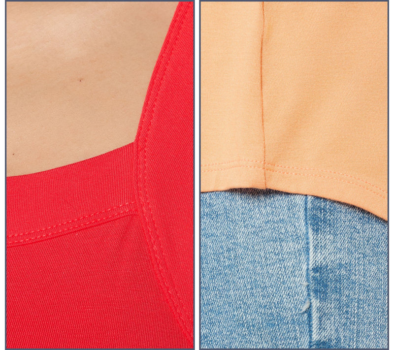 LOGO Layers by Lori Goldstein 2-Pack Square Neck Layered Tanks — View 16