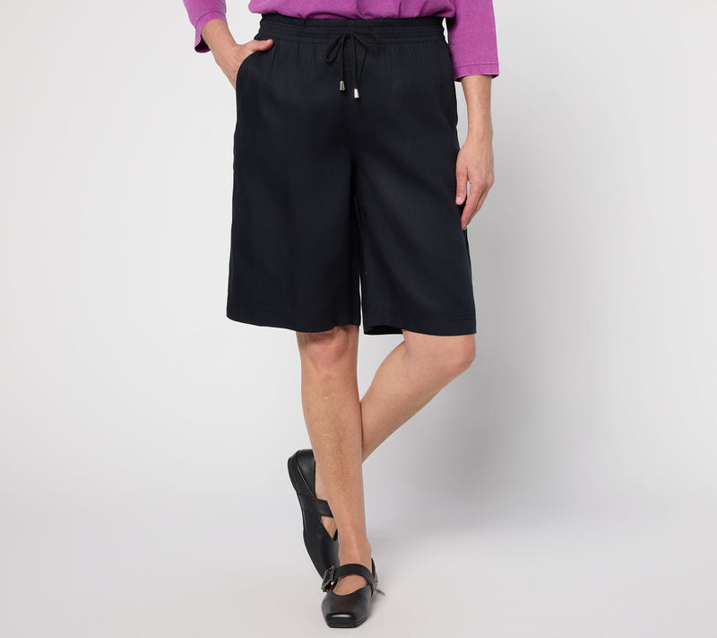LOGO by Lori Goldstein Regular Pull On Long Shorts — Main view