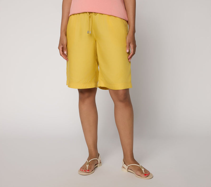 LOGO by Lori Goldstein Regular Pull On Long Shorts — View 7