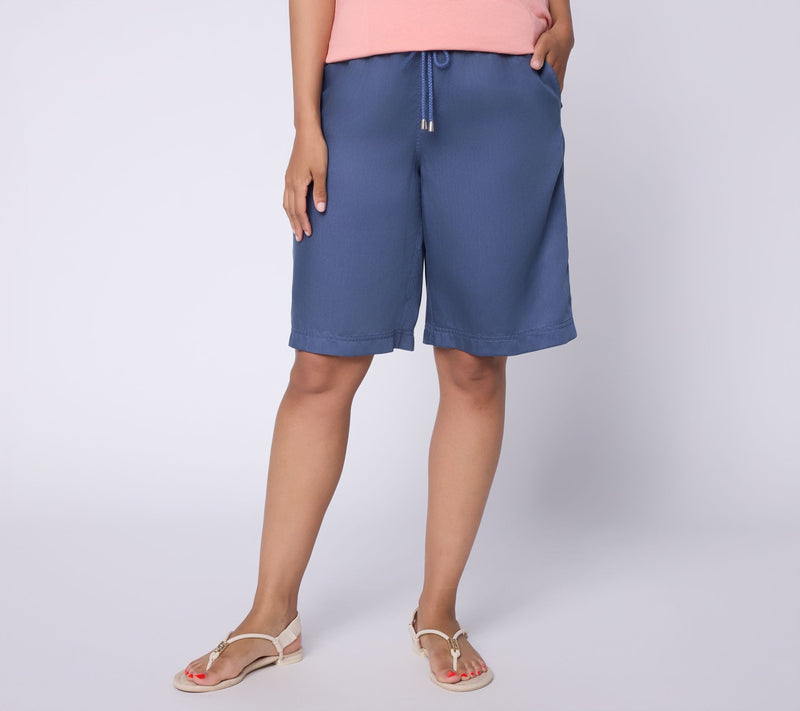 LOGO by Lori Goldstein Regular Pull On Long Shorts — View 9
