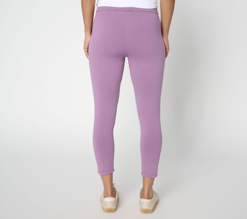 LOGO Layers by Lori Goldstein Petite Washed Cropped Legging — View 12