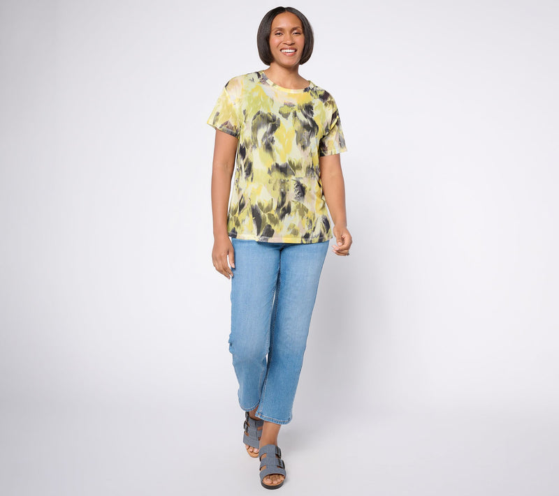 LOGO by Lori Goldstein Regular Indigo StraightCropped Leg Jeans — View 11