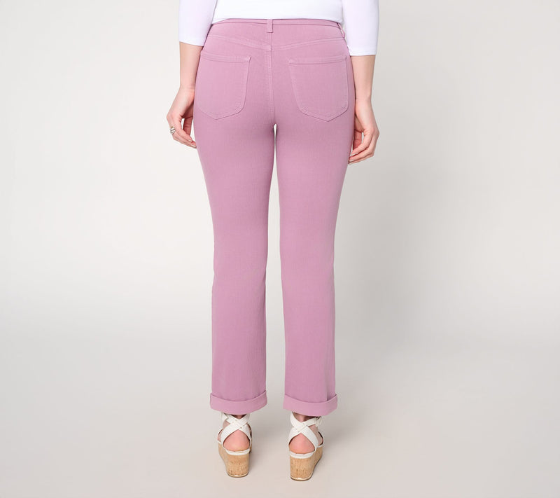 NYDJ Sure Stretch Marilyn Straight-Leg Roll Cuff Jeans — View 3