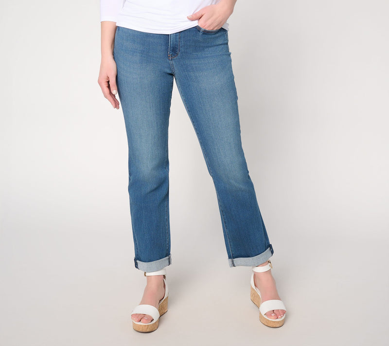NYDJ Sure Stretch Marilyn Straight-Leg Roll Cuff Jeans — View 13