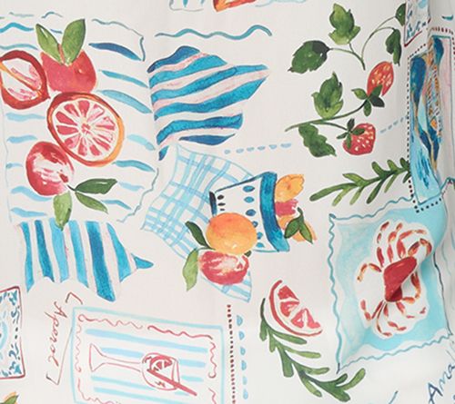 NYDJ Short Sleeve Charming Printed Blouse — View 10