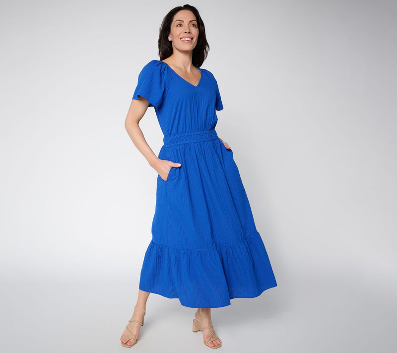 Mally Roncal Regular Summer Lovin Seersucker Maxi Dress — View 7