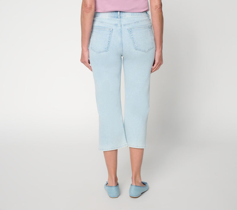 BEAUTIFUL by Lawrence Zarian Petite Deluxe Denim Capri - Indigo — View 4
