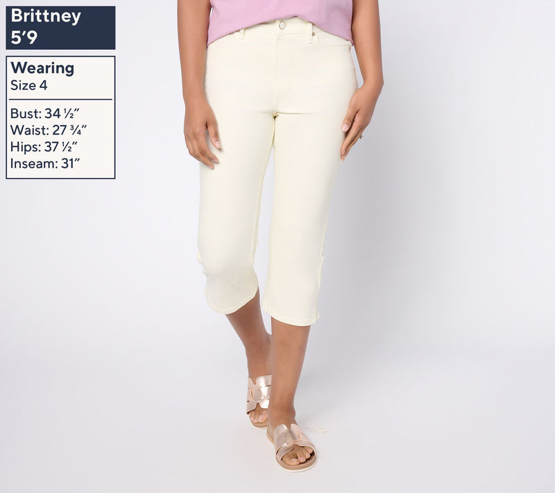 BEAUTIFUL by Lawrence Zarian Petite Deluxe Denim Capri — View 4