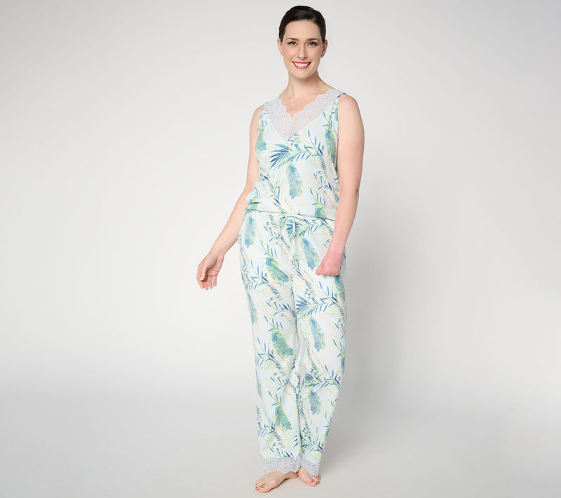 Lattelove Cotton Modal Lace Trim Pajama Set — Main view