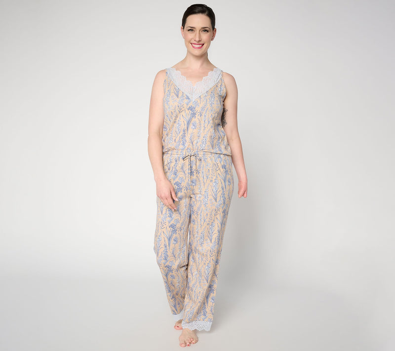 Lattelove Cotton Modal Lace Trim Pajama Set — View 14