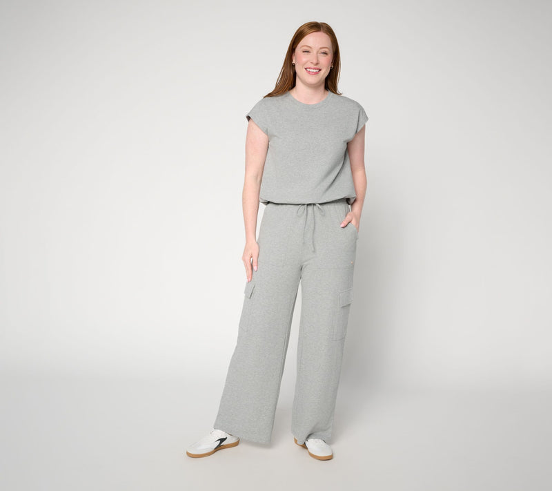 Lattelove French Terry Cap Sleeve & Cargo Pant Set — View 5