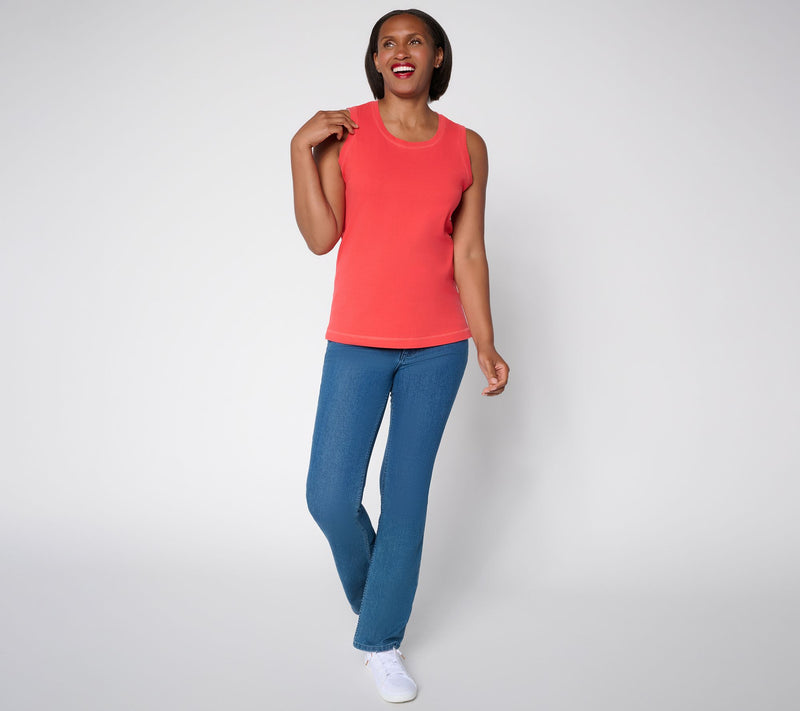 AnyBody Washed Cotton Jersey Tank Top — View 5