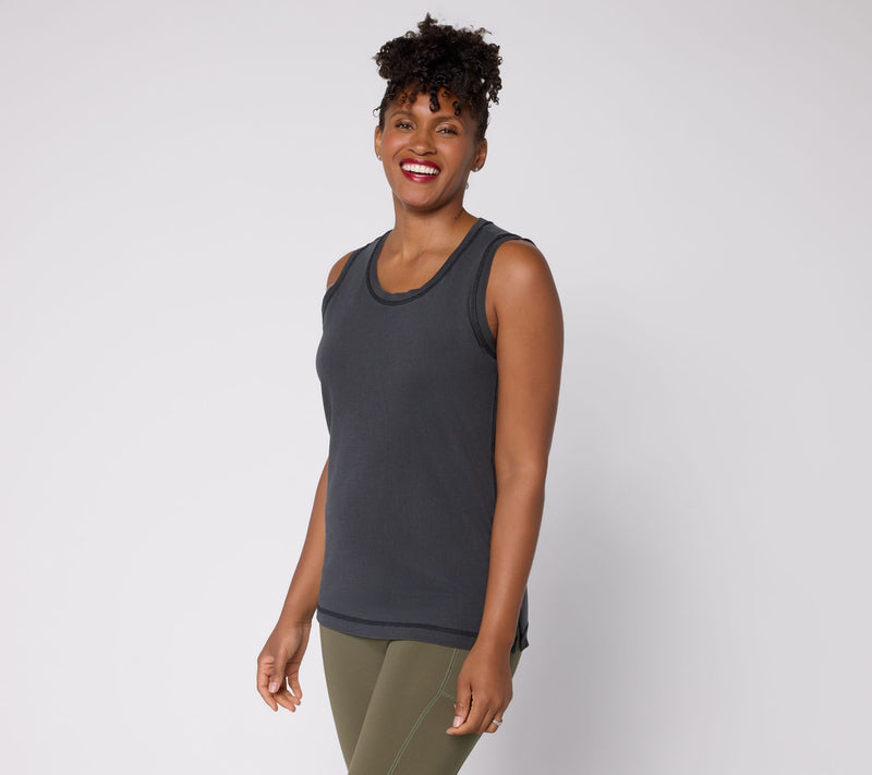 AnyBody Washed Cotton Jersey Tank Top — View 18
