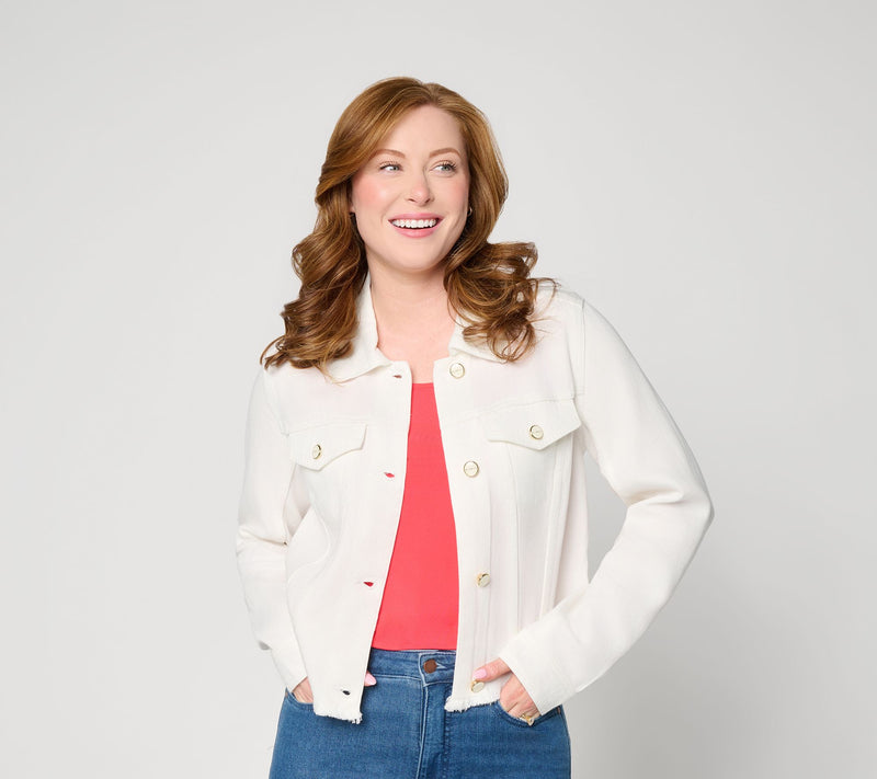 Flowee by Aimee Kestenberg Cropped Denim Jacket — View 5
