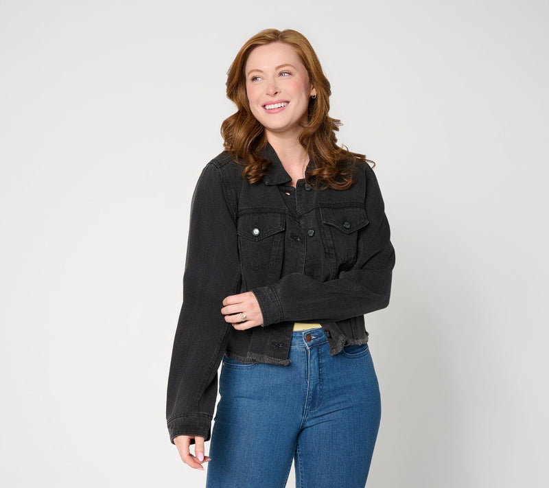 Flowee by Aimee Kestenberg Cropped Denim Jacket — View 3