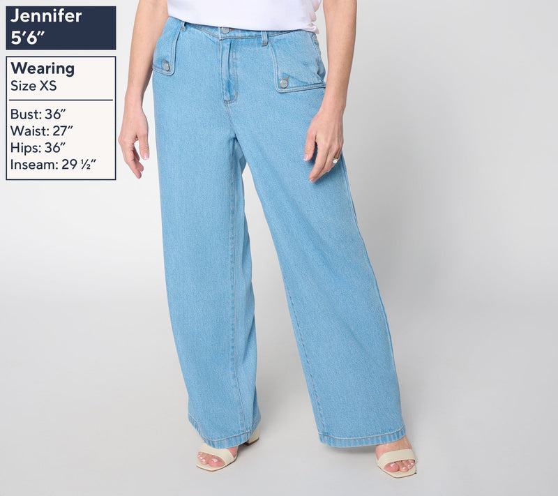 Flowee by Aimee Kestenberg Regular Jeans with Back Elastic Waist — View 7