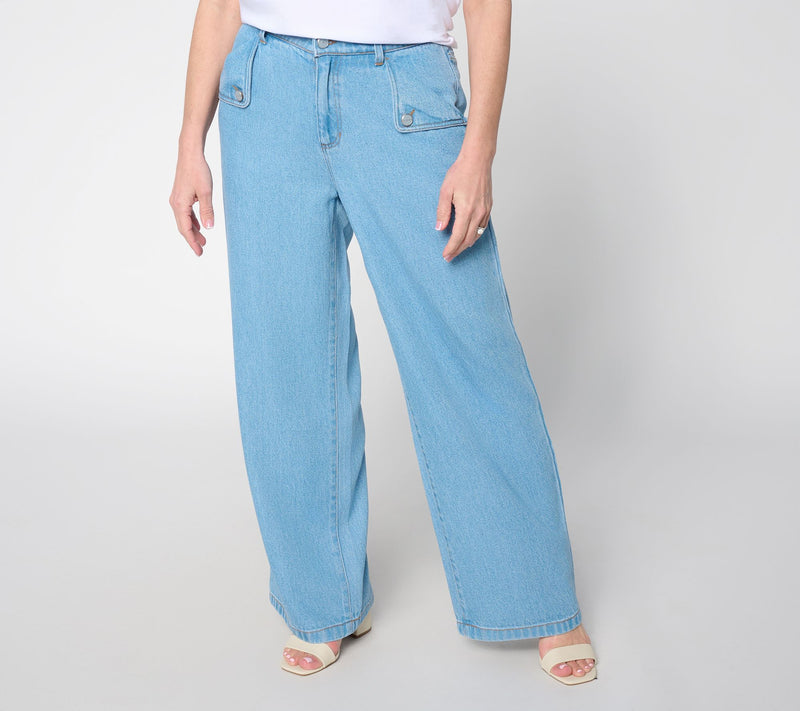 Flowee by Aimee Kestenberg Regular Jeans with Back Elastic Waist — View 15