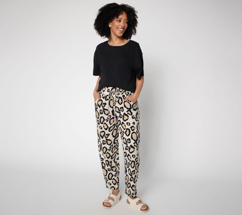 Revive by Aimee Kestenberg Barrel Leg Knit Pull-On Pants — View 5
