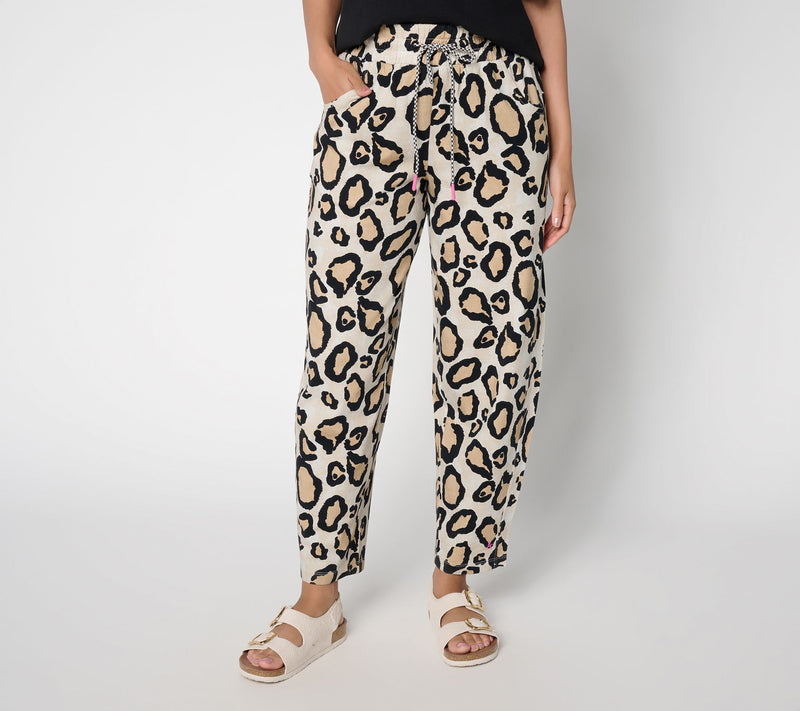 Revive by Aimee Kestenberg Barrel Leg Knit Pull-On Pants — Main view