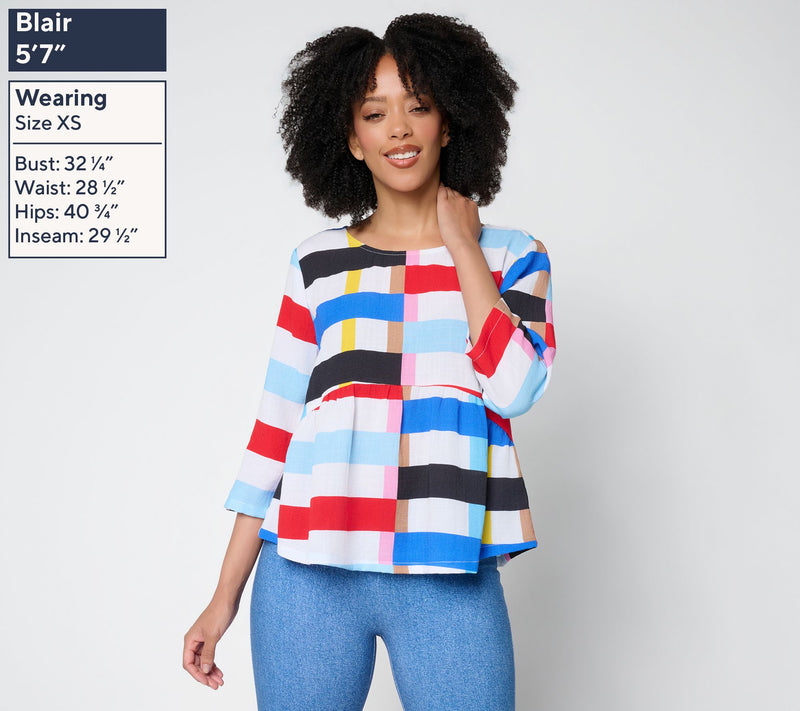 Airee by Aimee Kestenberg A-Line Top with Flounce Hem — View 3