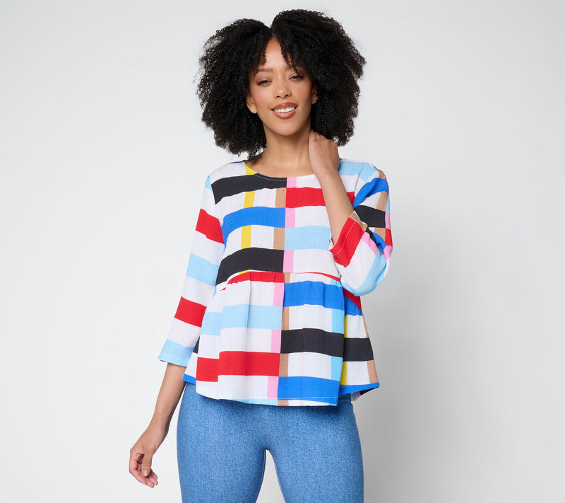 Airee by Aimee Kestenberg A-Line Top with Flounce Hem — Main view