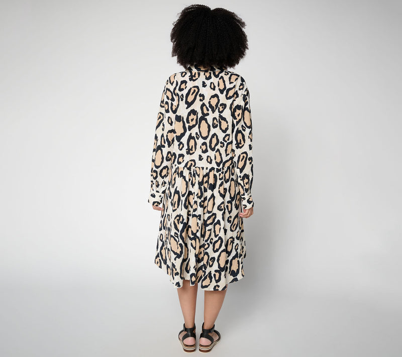 Airee by Aimee Kestenberg Printed Button Front Trapez Dress — View 4