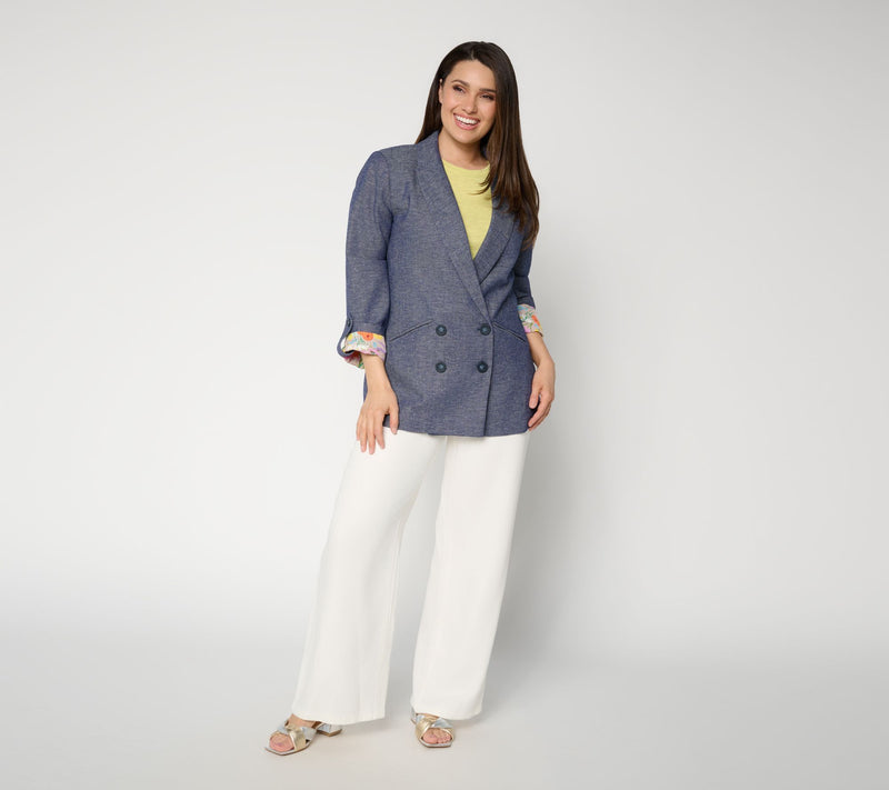 Earth by Aimee Kestenberg Cotton Linen Tailored Blazer — View 9