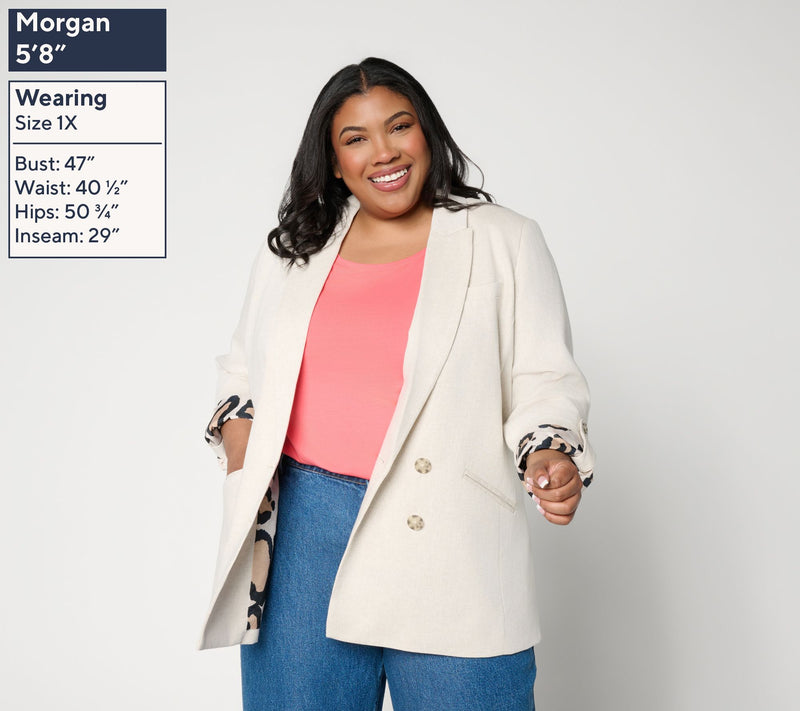 Earth by Aimee Kestenberg Cotton Linen Tailored Blazer — View 6