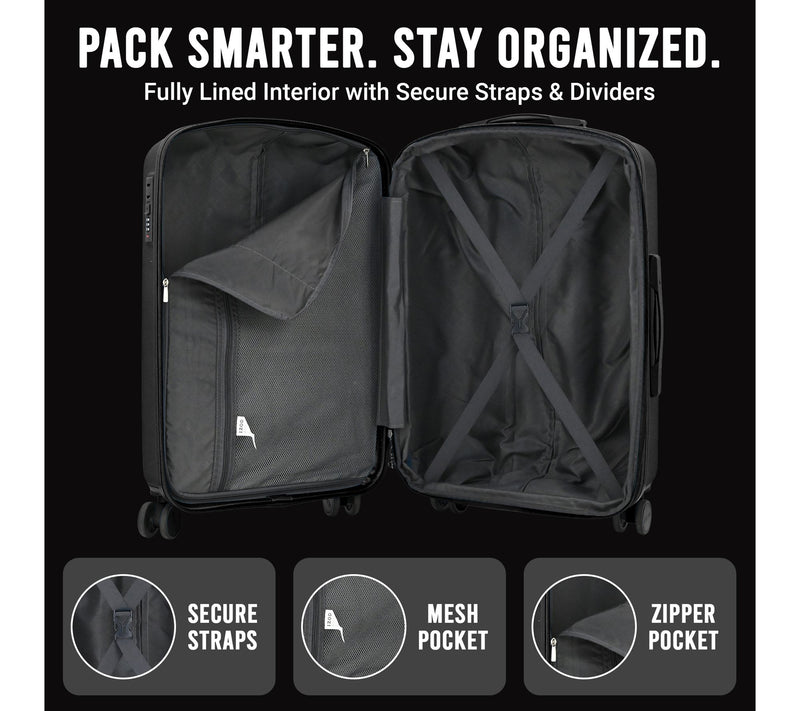 IZOD Mateo 20" Carry-On Luggage - ABS Lightweight Expandable — View 6
