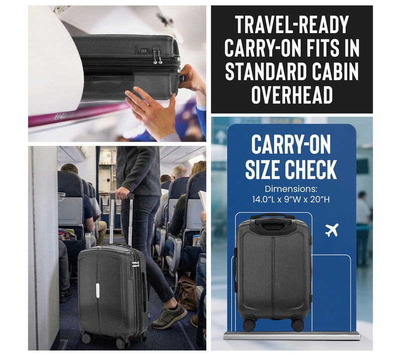 IZOD Mateo 20" Carry-On Luggage - ABS Lightweight Expandable — View 7