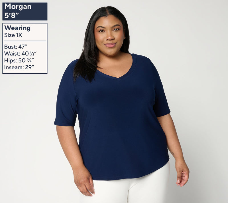 Dennis Basso Basics Italia Knit Shirttail Top — View 2