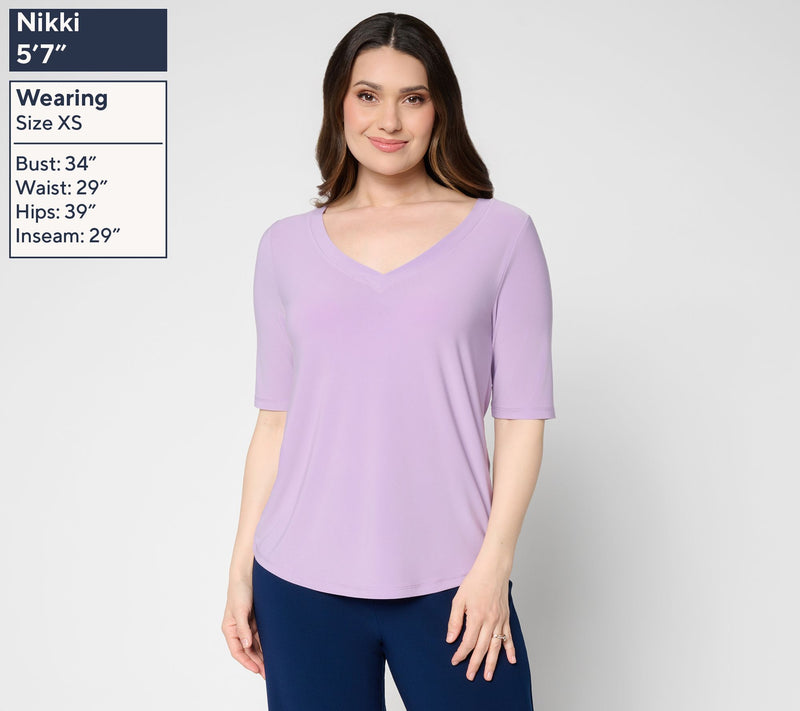 Dennis Basso Basics Italia Knit Shirttail Top — View 3
