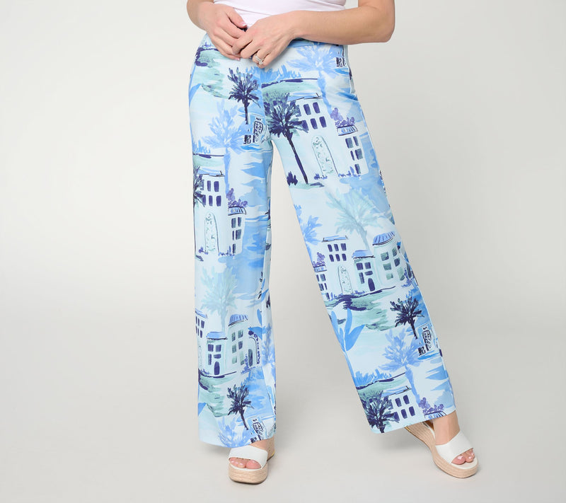 Dennis Basso Regular Sunset Knit Wide Leg Pant — Main view