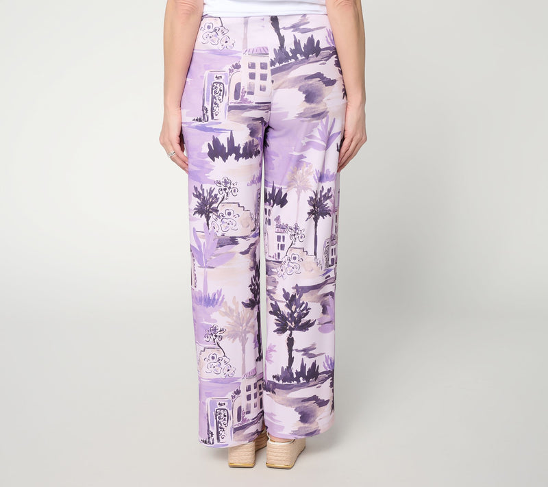 Dennis Basso Petite Sunset Knit Wide Leg Pant — View 10