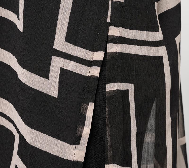Dennis Basso Petite Printed Duster with Elbow Sleeves — View 7