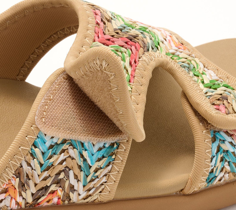 Revitalign Orthotic Adjustable Raffia Sandals - Kholo Capri — View 19