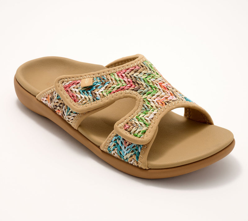 Revitalign Orthotic Adjustable Raffia Sandals - Kholo Capri — Main view