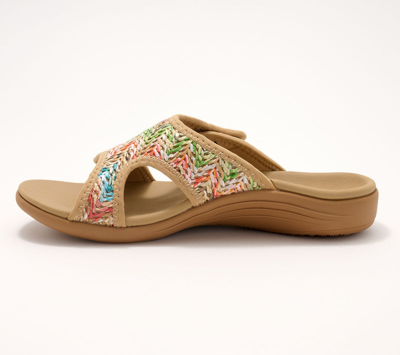 Revitalign Orthotic Adjustable Raffia Sandals - Kholo Capri — View 15