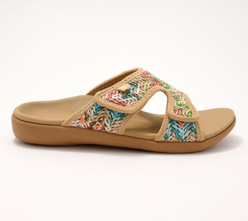 Revitalign Orthotic Adjustable Raffia Sandals - Kholo Capri — View 14