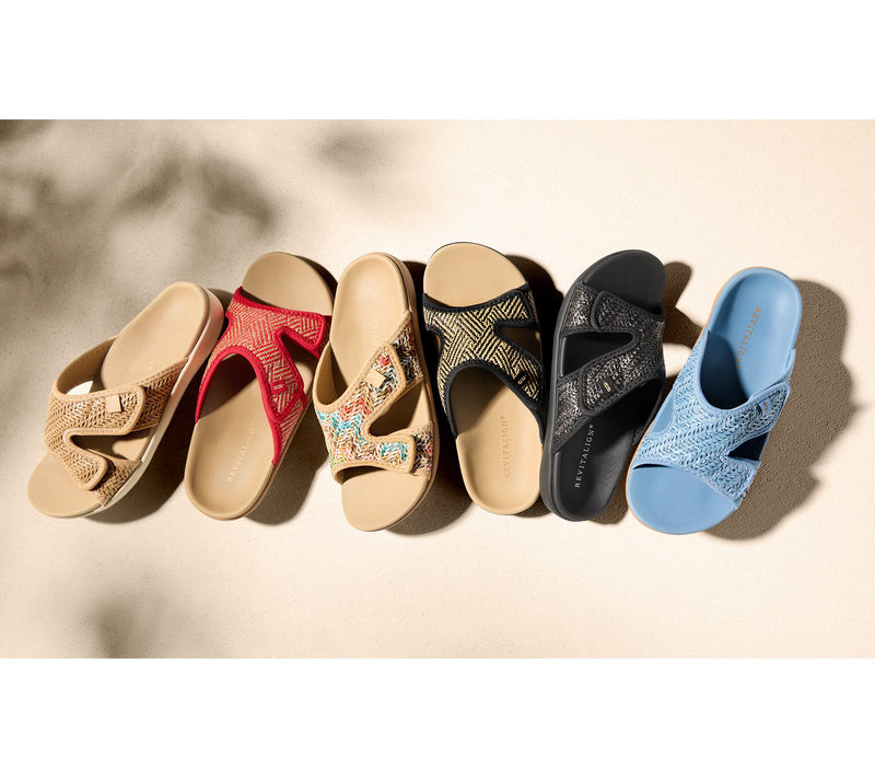 Revitalign Orthotic Adjustable Raffia Sandals - Kholo Capri — View 20