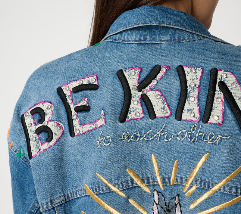 Curate by Aimee Kestenberg Embroidered Denim Jacket — View 8