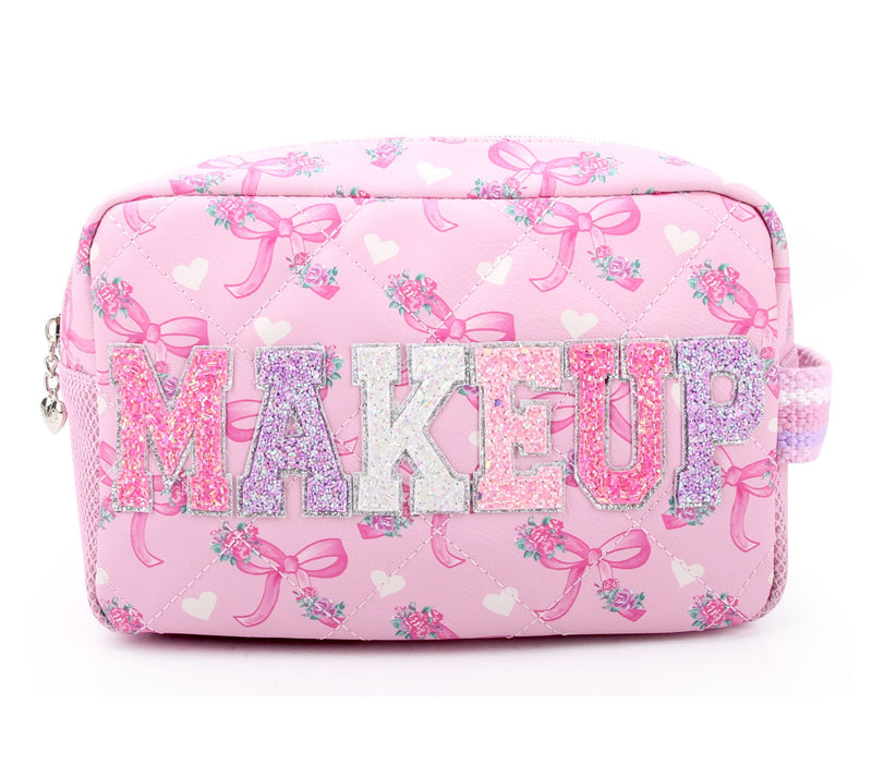 OMG Accessories Quilted Cosmetic Pouch — Main view