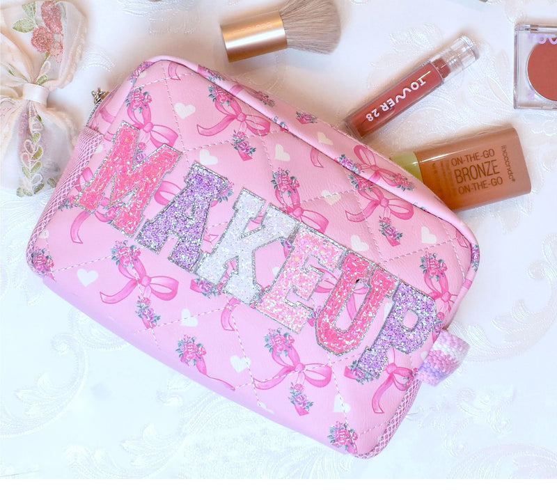 OMG Accessories Quilted Cosmetic Pouch — View 3