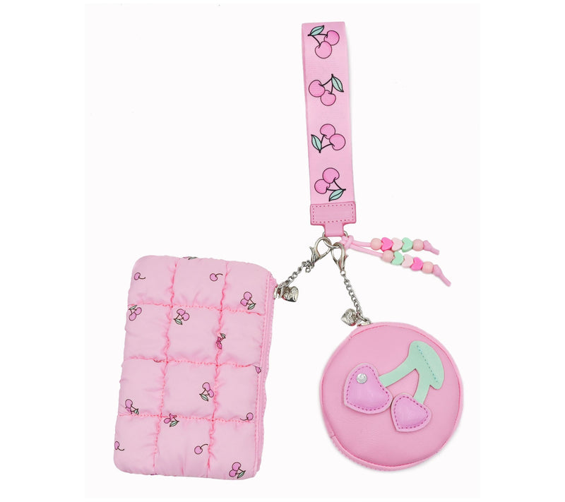 OMG Accessories Double Coin Wristlet with Key Ring — View 5