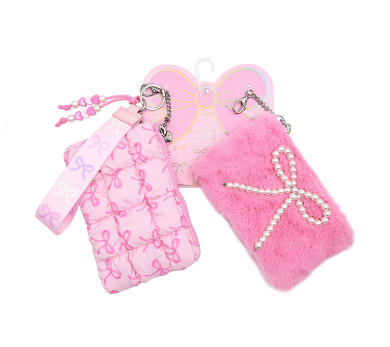 OMG Accessories Double Coin Wristlet with Key Ring — View 3