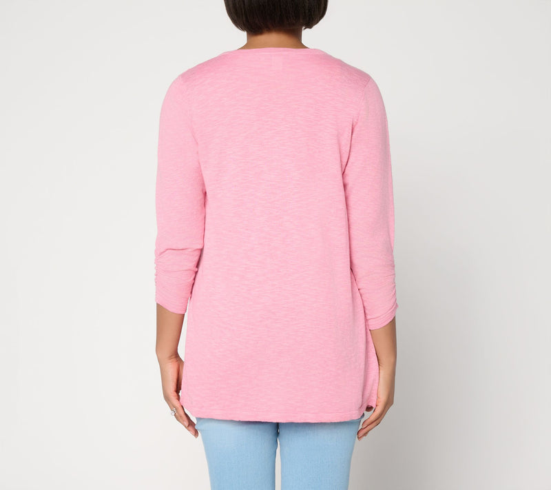 Ree by the Pioneer Woman Petite Lace Shoulder Knit Cardigan — View 10