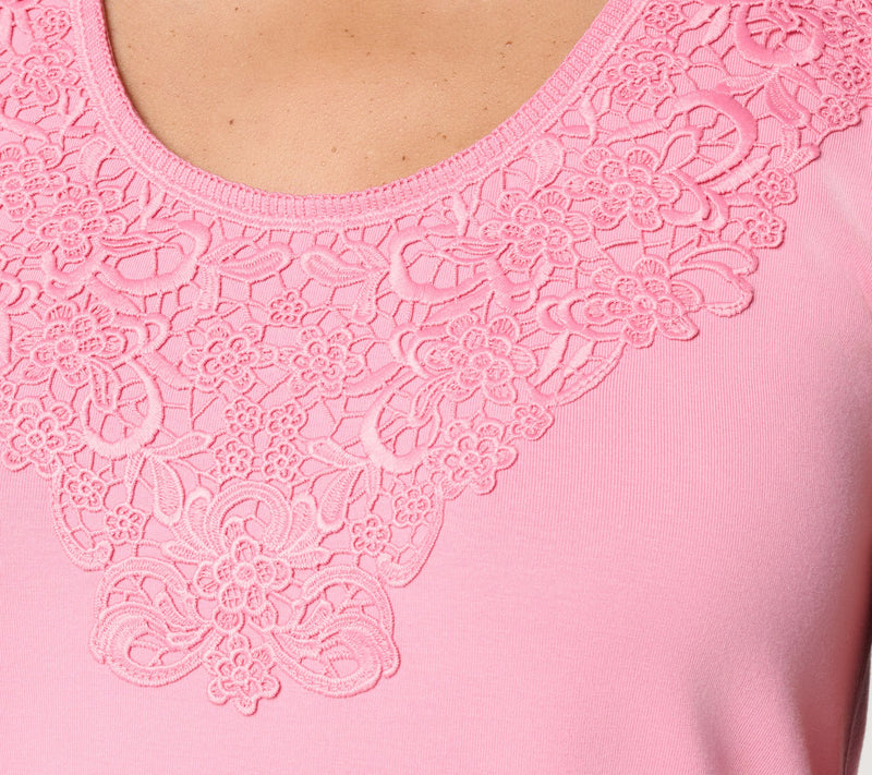 Ree by The Pioneer Woman Knit Tank Top with Lace Medallion Trim — View 6